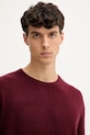 American Vintage pulover de lână burgundia MRAX18A