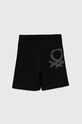 Dětské bavlněné šortky United Colors of Benetton 3BL0C901H.G.NOS černá AA00