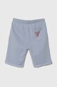 Παιδικό βαμβακερό σορτς Guess L93Q25.KAUG0.PPYH μπλε AA00