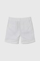 United Colors of Benetton pantaloni scurți din bumbac pentru copii 4AC7C900Z.G.Continuativ alb AA00