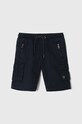 Дитячі бавовняні шорти Guess casual темно-синій N2RD01.D3XN0.PPYH