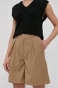 Gestuz - Šortky Paula s elastanom béžová 10905916