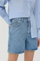 Rifľové krátke nohavice Gestuz modrá