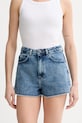 American Vintage szorty jeansowe bawełniane bawełna niebieski JOY09A