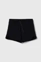 črna Otroške bombažne kratke hlače United Colors of Benetton Dekliški