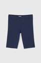 Detské krátke nohavice United Colors of Benetton s elastanom tmavomodrá 3MT1C901D.G.NOS
