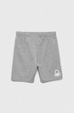 United Colors of Benetton szorty bawełniane dziecięce 3BL0G900Q.P.NOS szary AA00