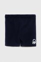 Παιδικό βαμβακερό σορτς United Colors of Benetton 3BL0G900Q.P.NOS σκούρο μπλε AA00