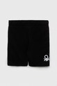 United Colors of Benetton pantaloni scurți din bumbac pentru copii 3BL0G900Q.P.NOS negru AA00