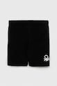 United Colors of Benetton pantaloni scurți din bumbac pentru copii 3BL0G900Q.P.NOS negru AA00