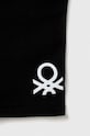 Băieți United Colors of Benetton pantaloni scurți din bumbac pentru copii 3BL0G900Q.P.NOS negru