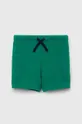 зелёный Детские хлопковые шорты United Colors of Benetton Детский