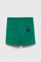 United Colors of Benetton szorty bawełniane dziecięce 3J70G900P.P.NOS zielony AA00