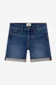 modrá Detské rifľové krátke nohavice Timberland Bermuda Shorts Detský