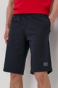 blu navy EA7 Emporio Armani pantaloncini in cotone