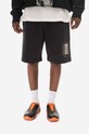 A-COLD-WALL* szorty bawełniane Foil Grid Sweat Shorts nadruk czarny ACWMB132.