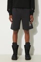 Памучен къс панталон A-COLD-WALL* Foil Grid Sweat Shorts ACWMB132 BLACK памук черен ACWMB132.