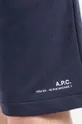 tmavomodrá Bavlnené šortky A.P.C. Item Short COEAS-H10148 BLACK