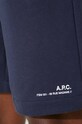 Bavlněné šortky A.P.C. Item Short COEAS-H10148 BLACK námořnická modř COEAS.H10148