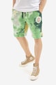 CLOT pantaloncini in cotone Badge Shorts stampa all-over verde CLSRS50016.GREEN