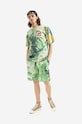 CLOT pantaloncini in cotone Badge Shorts CLSRS50016.GREEN verde AA00