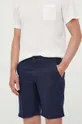 mornarsko plava Lanene kratke hlače United Colors of Benetton