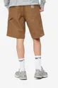 Bavlněné šortky Carhartt WIP Single Knee hnědá