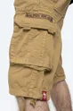 brown Alpha Industries cotton shorts Jet Short