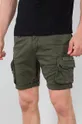 verde Alpha Industries pantaloni scurți din bumbac De bărbați