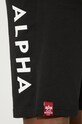 Alpha Industries szorty bawełniane Alpha Industries Alpha Jersey Short 116366 03 116366.03 czarny