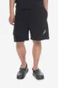 черен Памучен къс панталон Neil Barett Embroidered Bolt Shorts PBJP060-U509 01 Чоловічий