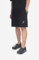 Памучен къс панталон Neil Barett Embroidered Bolt Shorts PBJP060-U509 01 черен