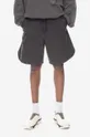черен Памучен къс панталон A-COLD-WALL* Garment Dyed Panel Short ACWMB184 BLACK Чоловічий