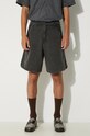 A-COLD-WALL* cotton shorts Garment Dyed Panel Short ACWMB184 BLACK black ACWMB184