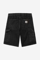 Bavlnené rifľové šortky Carhartt WIP Single Knee Short čierna I032026