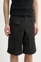 Къс панталон Heliot Emil изчистен черен SS25.M.10.163.BLK01.CO