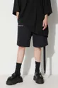 black Pangaia cotton shorts
