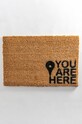 Artsy Doormats wycieraczka Welcome Collection TYPO.YOUAREHERE beżowy AA00