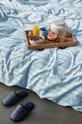 голубой Хлопковый постельный комплект Hübsch Solace Bed Linen