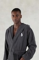 Polo Ralph Lauren szlafrok bawełniany Player 1007548 szary AA00