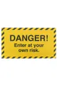 giallo Artsy Doormats zerbino Danger Enter At Your Own 70 x 40 cm Unisex
