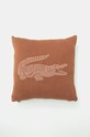 Хлопковая наволочка Lacoste L Reflet Daim 45 x 45 cm коричневый 1041265