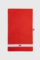 Bombažna brisača Lacoste L Casual Glaieul 55 x 100 cm rdeča