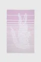 vijolična Brisača za plažo Lacoste L Ebastan Gelato 100 x 160 cm Unisex