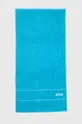 modra Bombažna brisača BOSS Plain River Blue 50 x 100 cm Unisex