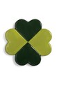 &k amsterdam zestaw podkładek pod szklanki lucky clover 4-pack 2842.01 zielony