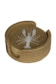 Sada podložiek pod poháre home & lifestyle Lobster 4,5 x 11,5 x 11,5 cm 4-pak hnedá KAL.7920