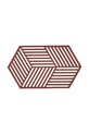 Zone Denmark podstawka pod gorące naczynia Hexagon 24 x 14 cm bordowy 36555