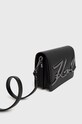Karl Lagerfeld torebka skórzana 225W3040 nie mieści A4 czarny 225W3040