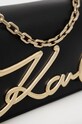 Karl Lagerfeld torebka skórzana 225W3041 czarny 225W3041